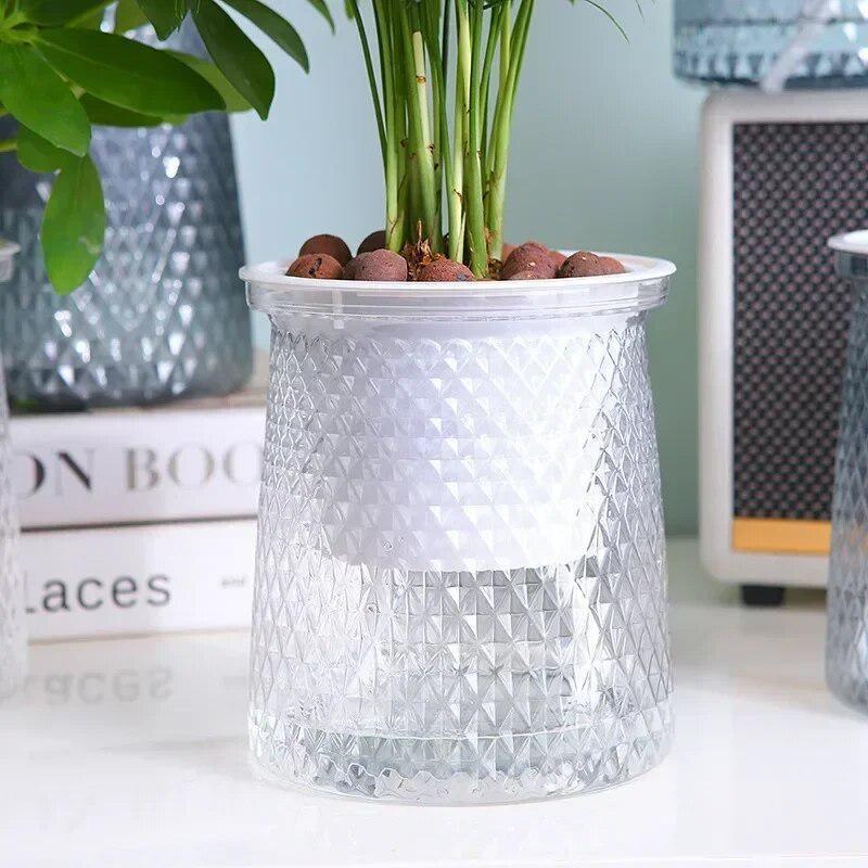 Hydroponic Grow Pod - 2024 Transparent Self Watering Flower Pot
