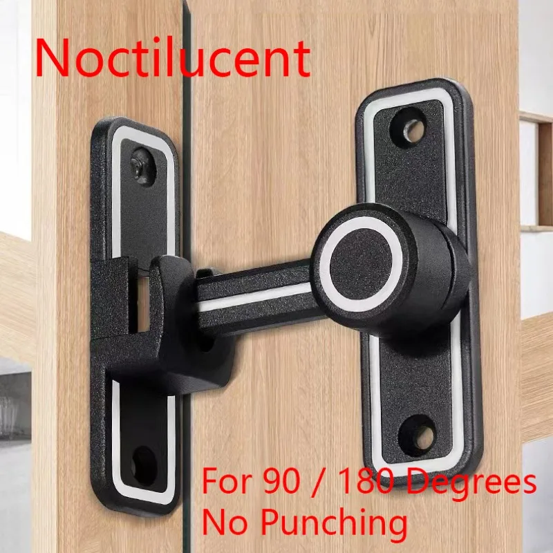 Smart Garden Gate Lock - Black Luminous Barn Door Latch Lock