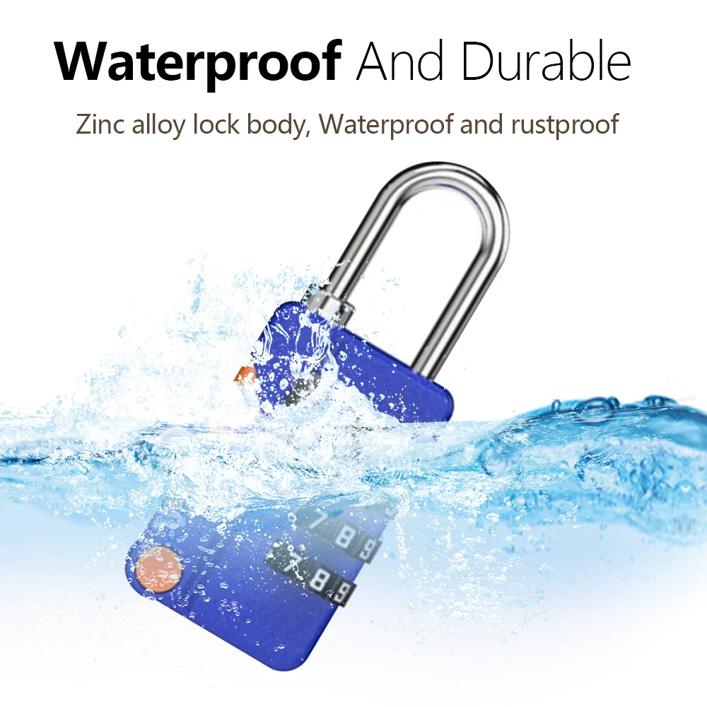Smart Garden Gate Lock - Keyless 4-Digit Combination Padlock for Travel