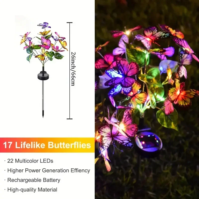 Solar LED Butterfly Garden Lig - Smart Garden Light Camera ulasan dan harga
