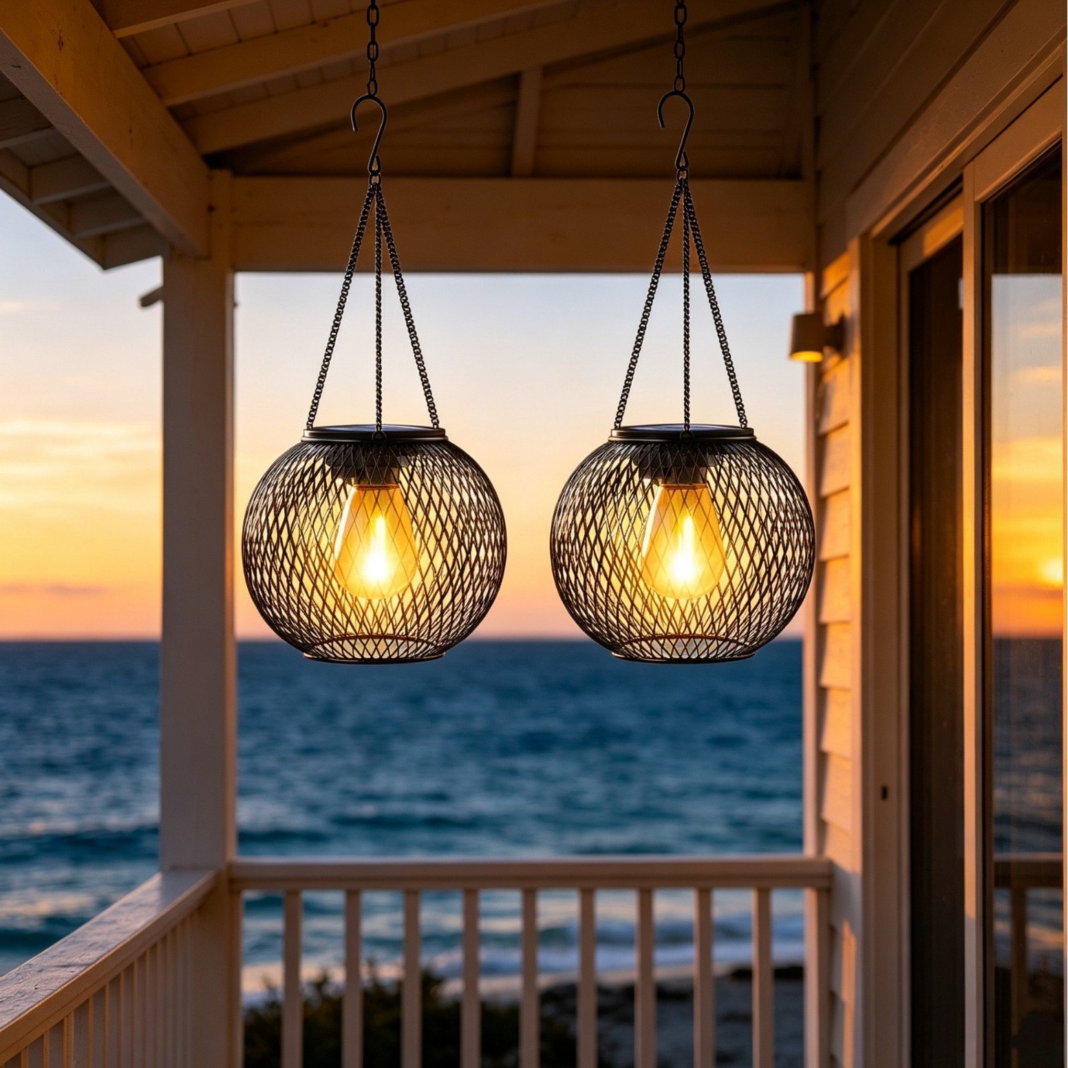 Solar Powered LED Hanging Floo - Smart Garden Light Camera ulasan dan harga