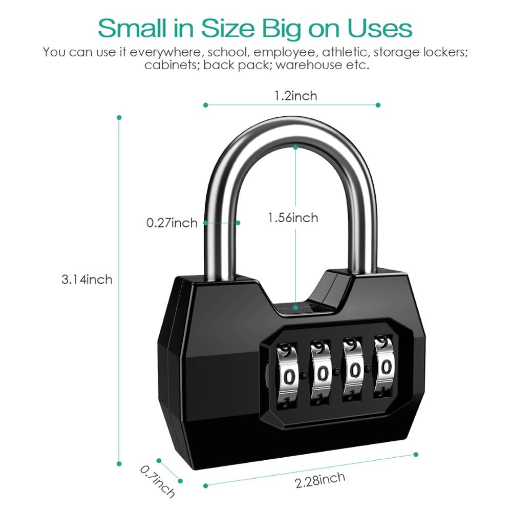 ORIA Combination Padlock 4-Dig - Smart Garden Gate Lock ulasan dan harga