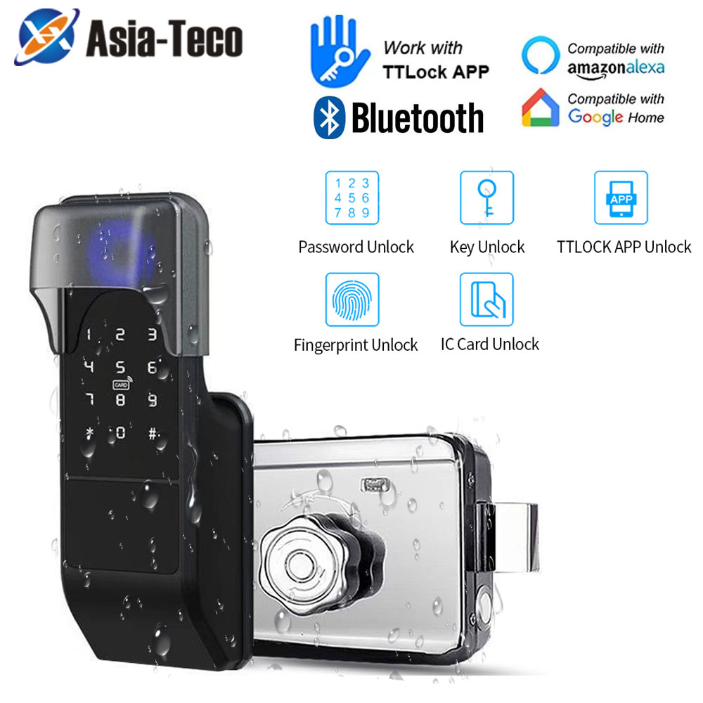 IP65 Waterproof TTLock Fingerp - Smart Garden Gate Lock ulasan dan harga