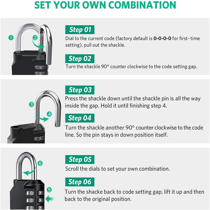 Outdoor Security Combination P - Smart Garden Gate Lock ulasan dan harga