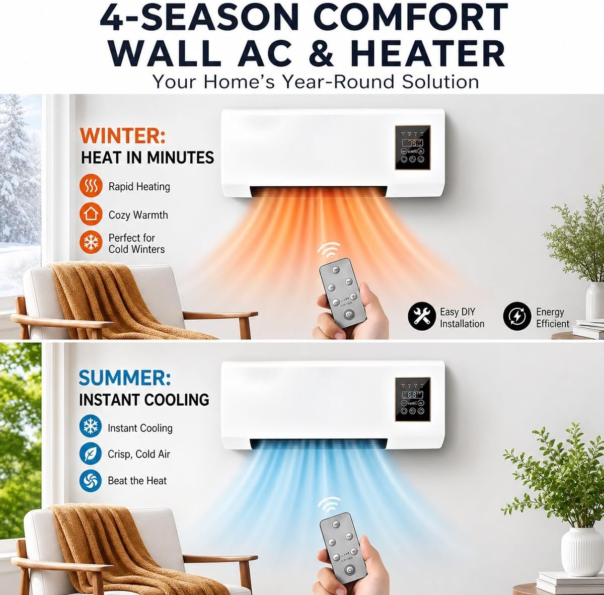 Portable Wall Mounted Air Cond - Smart Garden Offices ulasan dan harga