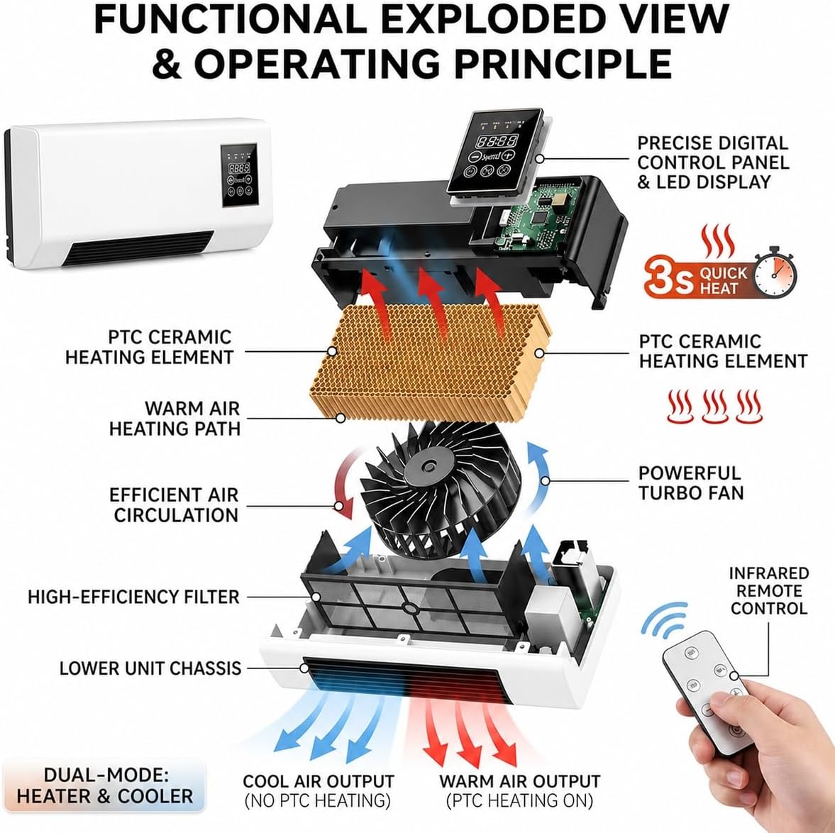 Portable Wall Mounted Air Cond - Smart Garden Offices ulasan dan harga