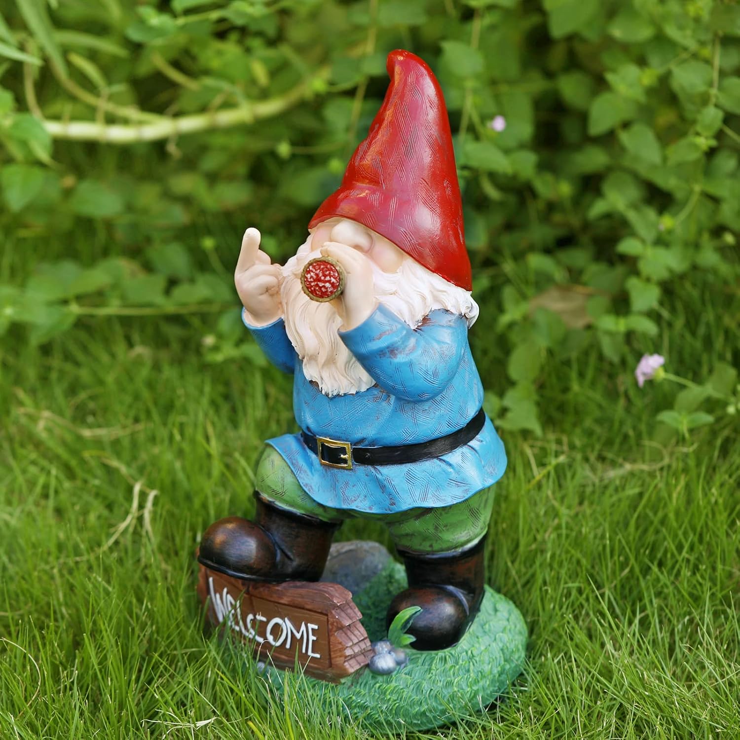 LED Solar Middle Finger Dwarf  - Smart Garden Ornaments ulasan dan harga
