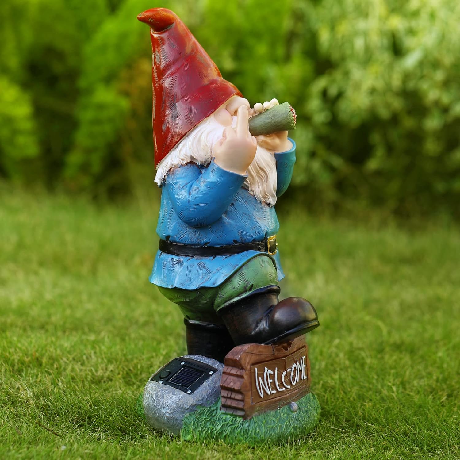 LED Solar Middle Finger Dwarf  - Smart Garden Ornaments ulasan dan harga