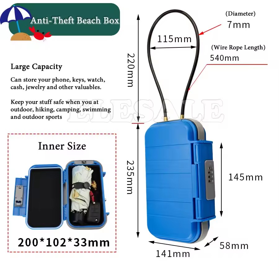 Creative Portable 4-digit Comb - Smart Garden Gate Lock ulasan dan harga