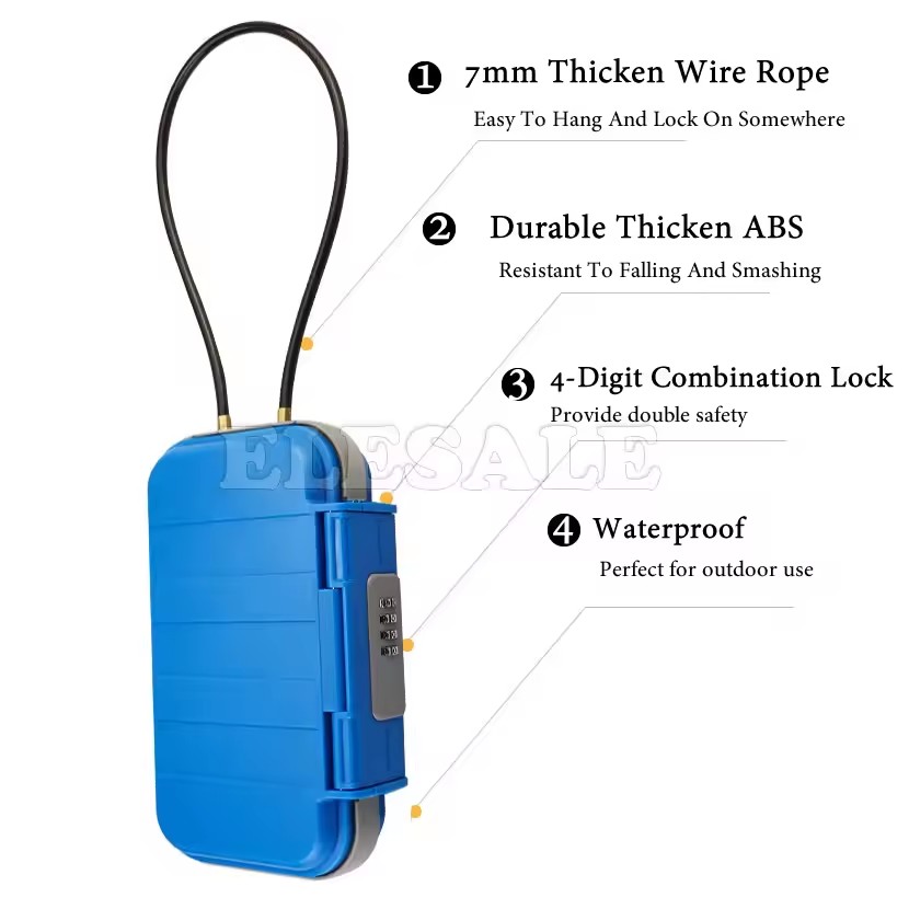 Creative Portable 4-digit Comb - Smart Garden Gate Lock ulasan dan harga