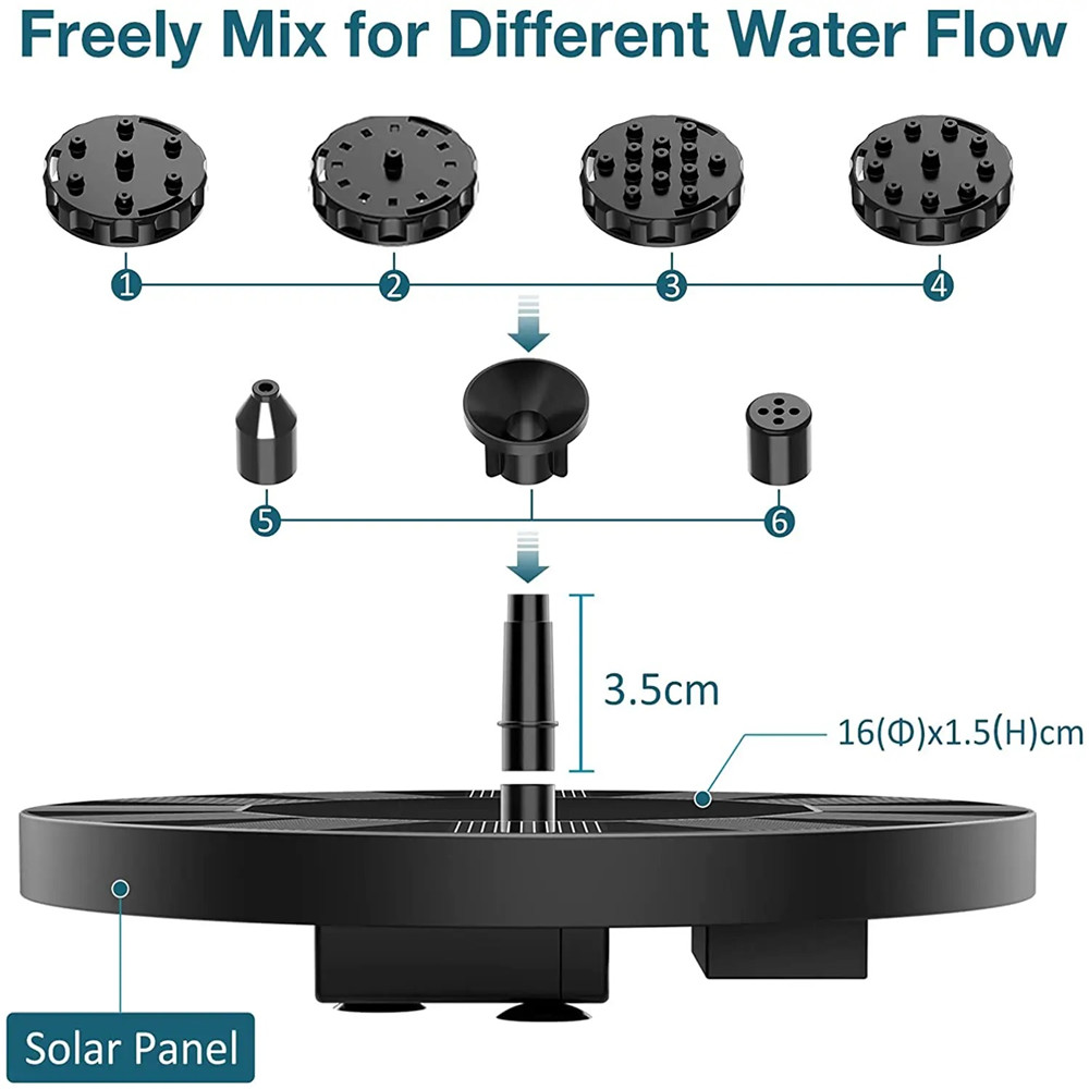 13cm Floating Solar Panel Sola - Smart Garden Ornaments ulasan dan harga