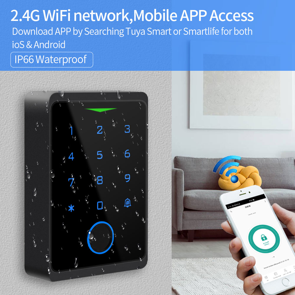Tuya WIFI Fingerprint Access C - Smart Garden Gate Lock ulasan dan harga