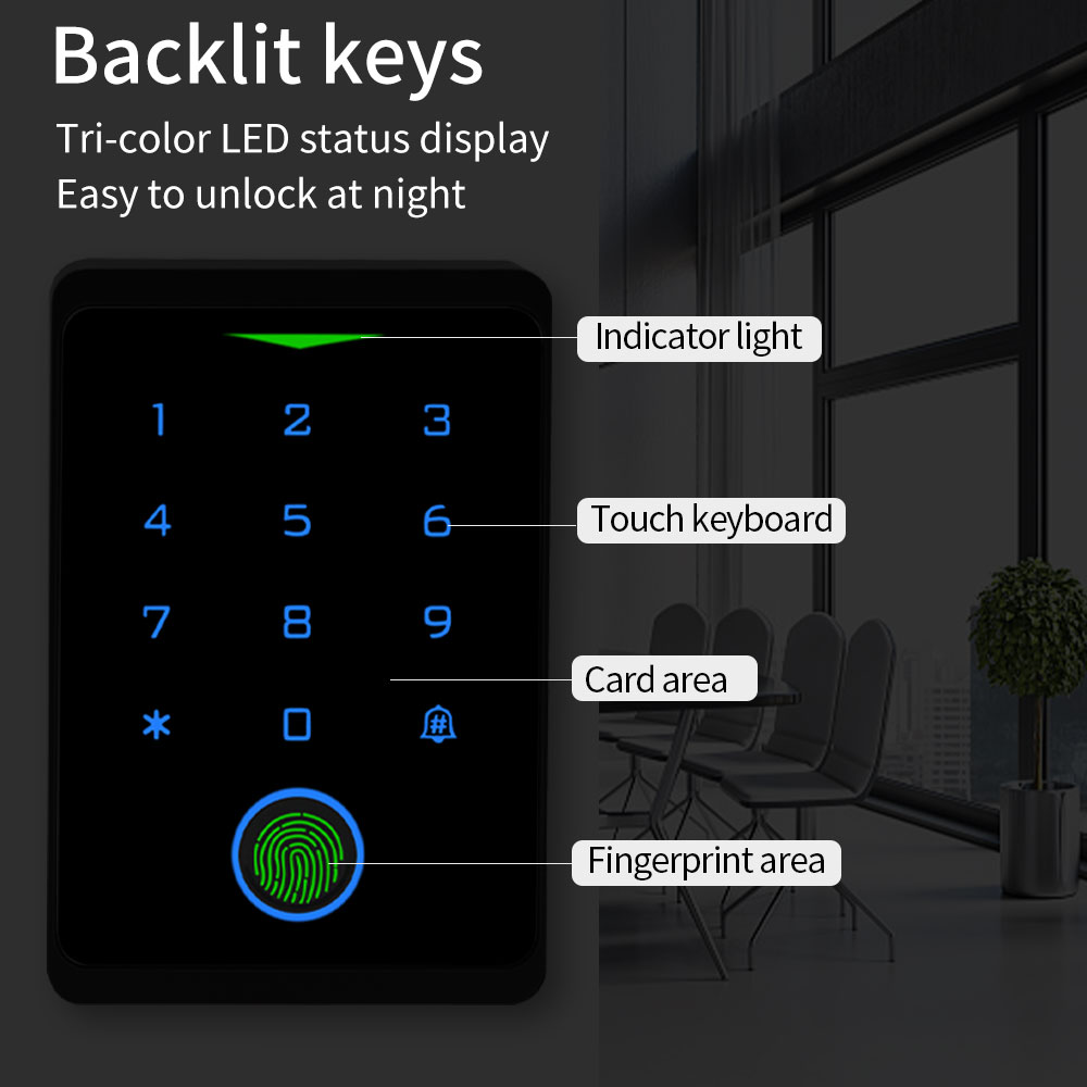 Tuya WIFI Fingerprint Access C - Smart Garden Gate Lock ulasan dan harga