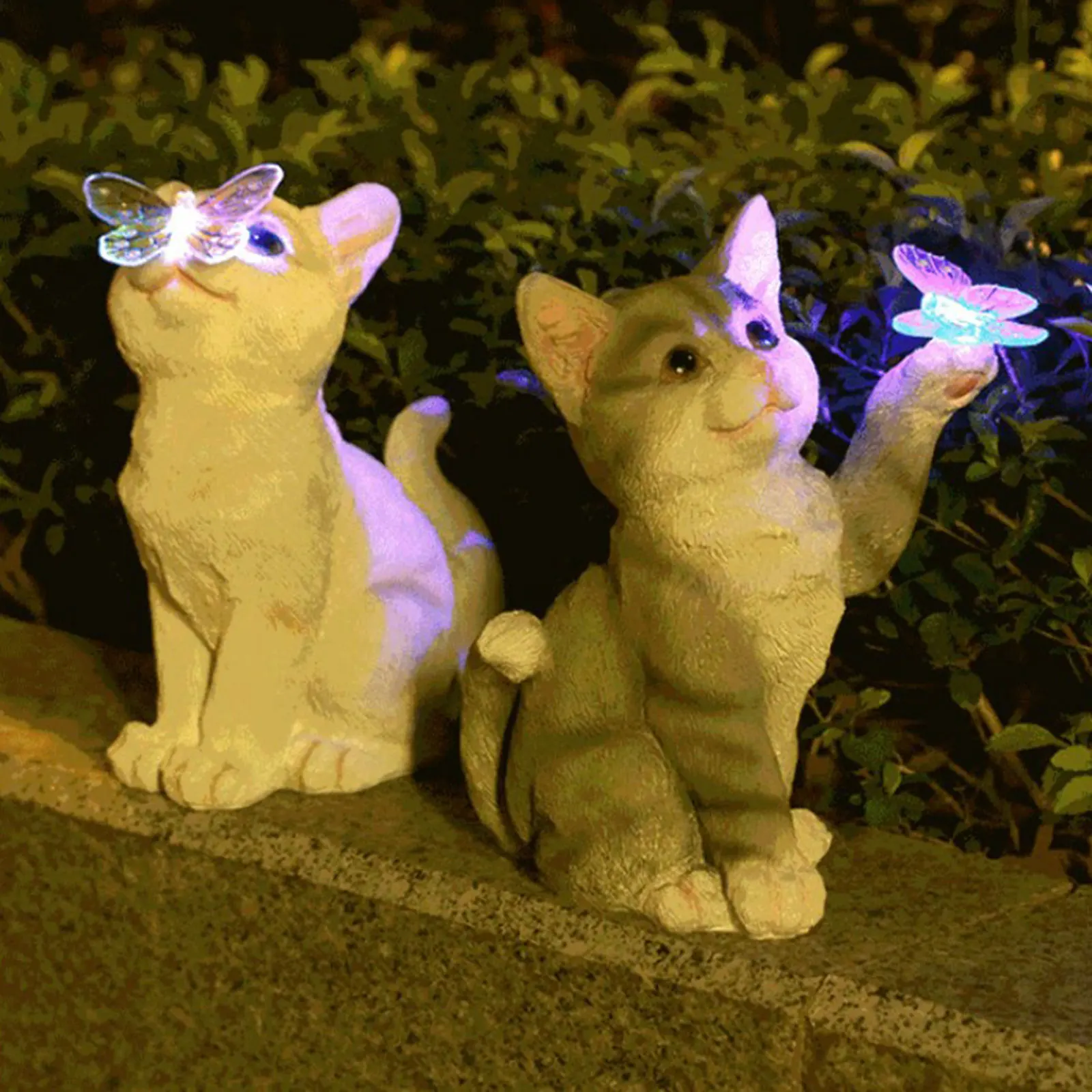 Outdoor Cat Sculpture Figurine - Smart Garden Light Camera ulasan dan harga