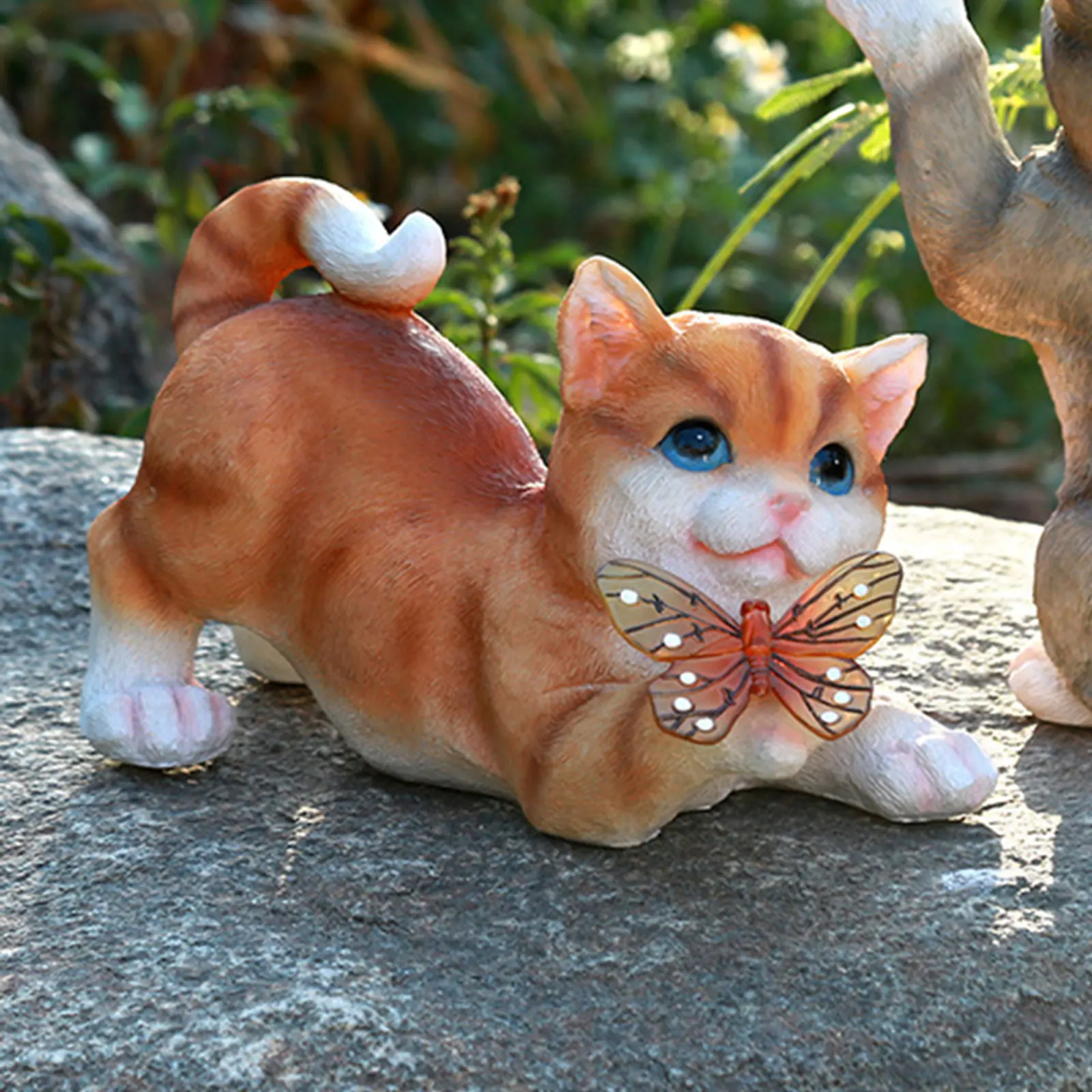Outdoor Cat Sculpture Figurine - Smart Garden Light Camera ulasan dan harga