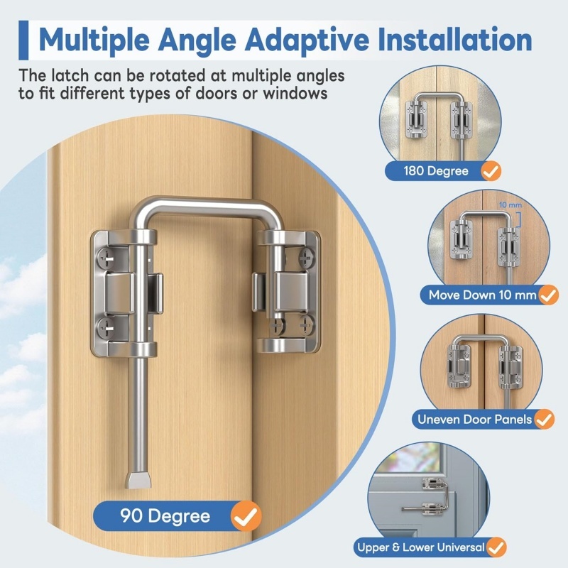 U Shape Patio Sliding Door Loo - Smart Garden Gate Lock ulasan dan harga