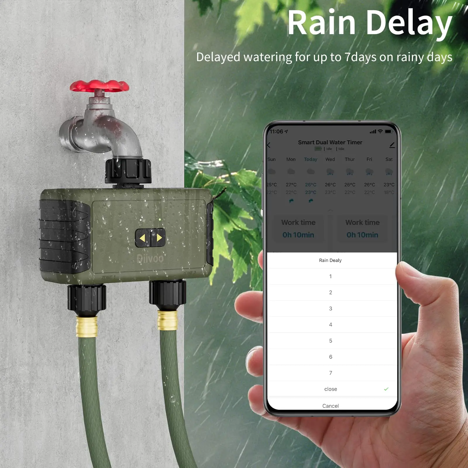 Diivoo Timed Sprinkler for Blu - Smart Garden Nursery ulasan dan harga