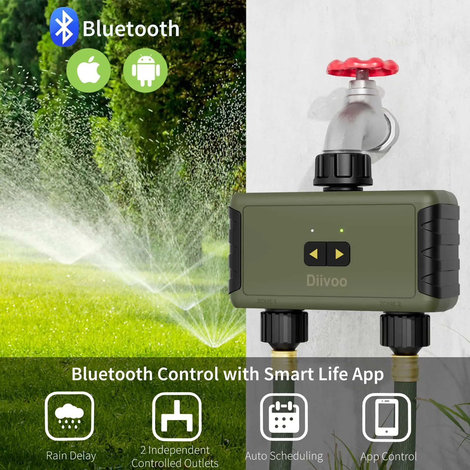 Diivoo Timed Sprinkler for Blu - Smart Garden Nursery ulasan dan harga