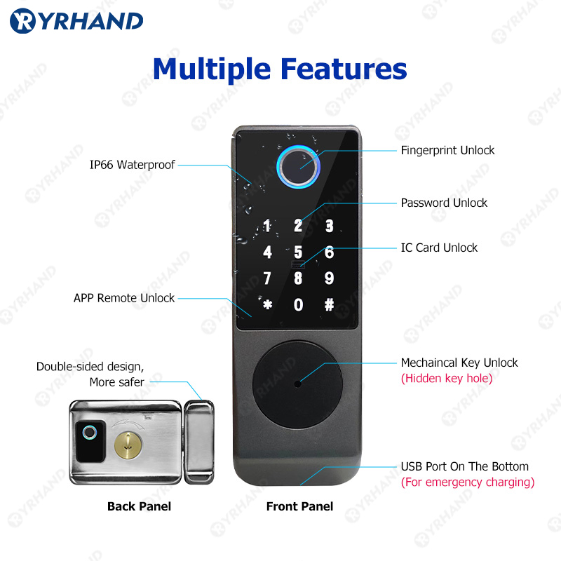 Tuya Smart lock Waterproof Wif - Smart Garden Gate Lock ulasan dan harga